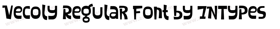 Vecoly Regular Font by 7NTypes字体转换